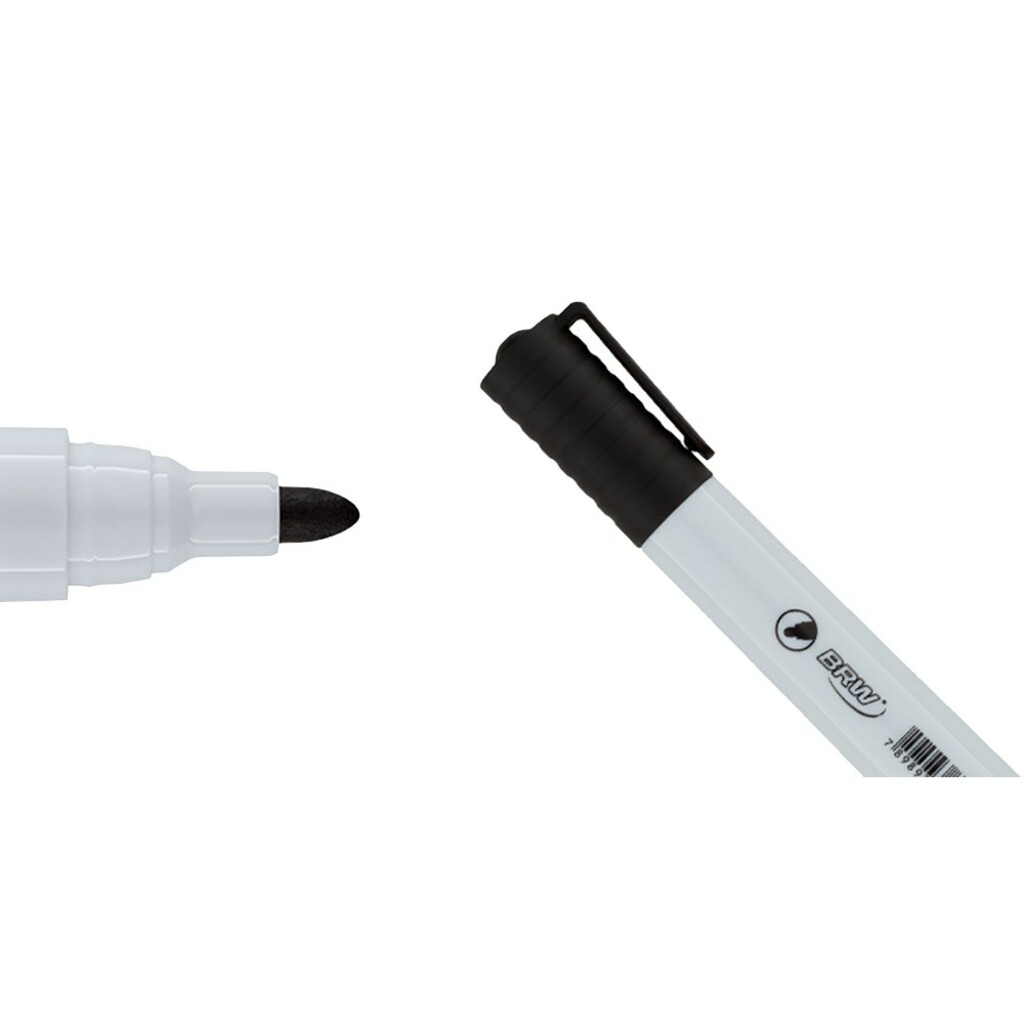 Caneta Quadro Branco 1,50mm Caixa com 12 Unidades Preto - BRW - CA3002