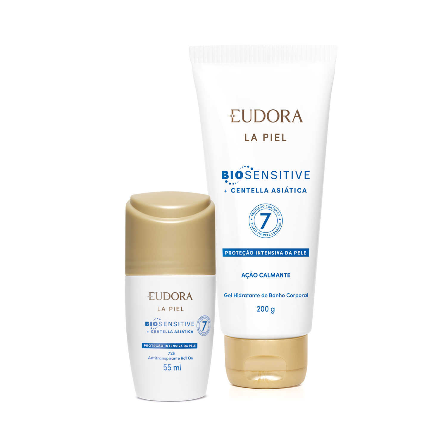 Combo La Piel Biosensitive + Centella Asiática: Gel de Banho 200g + Antitranspirante Roll-On 55ml