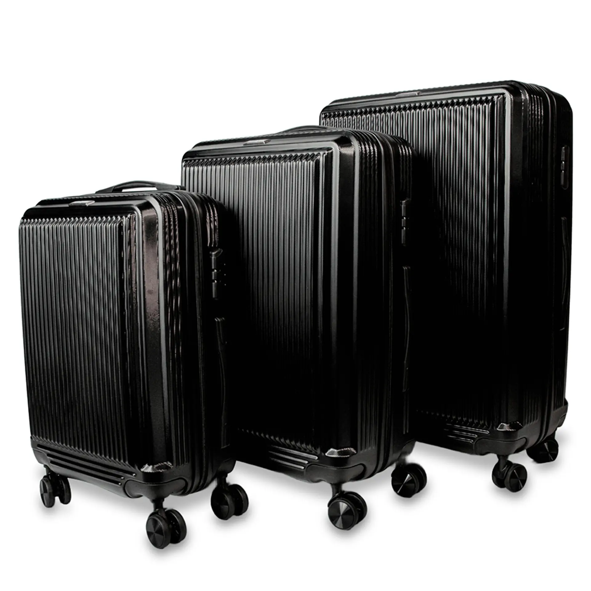 Conjunto de Mala de Viagem Mark Blank ABS - Preto