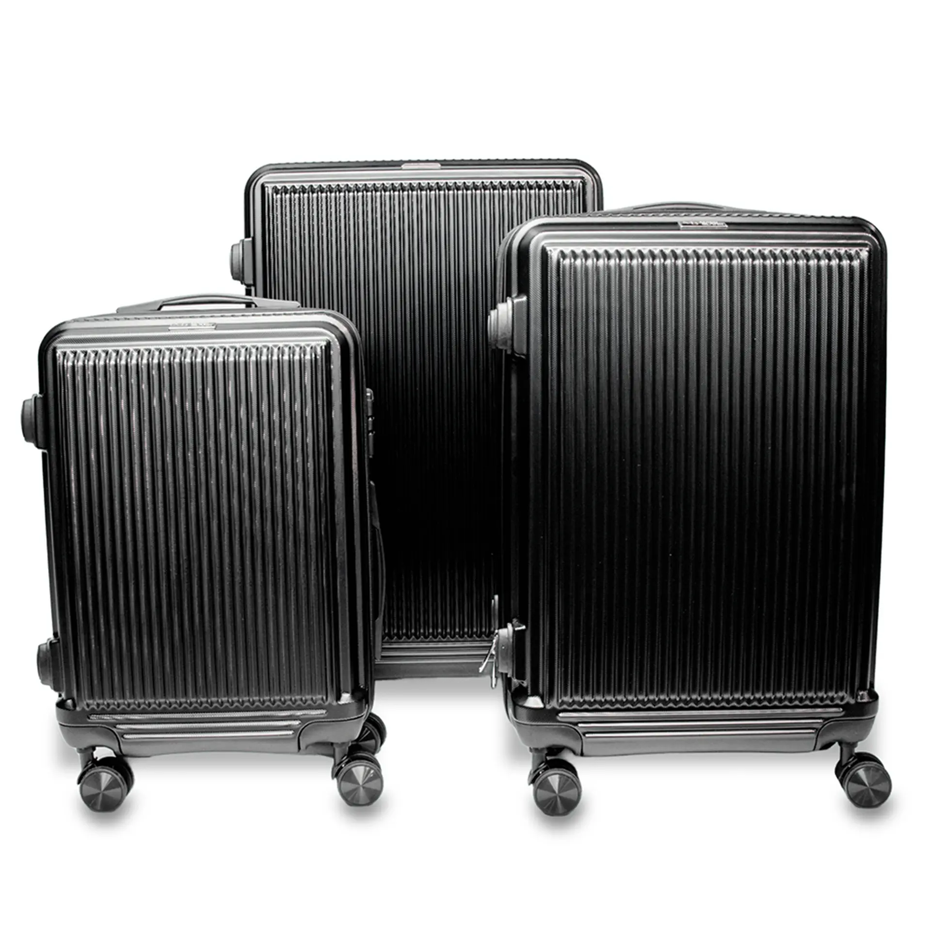 Conjunto de Mala de Viagem Mark Blank ABS - Preto