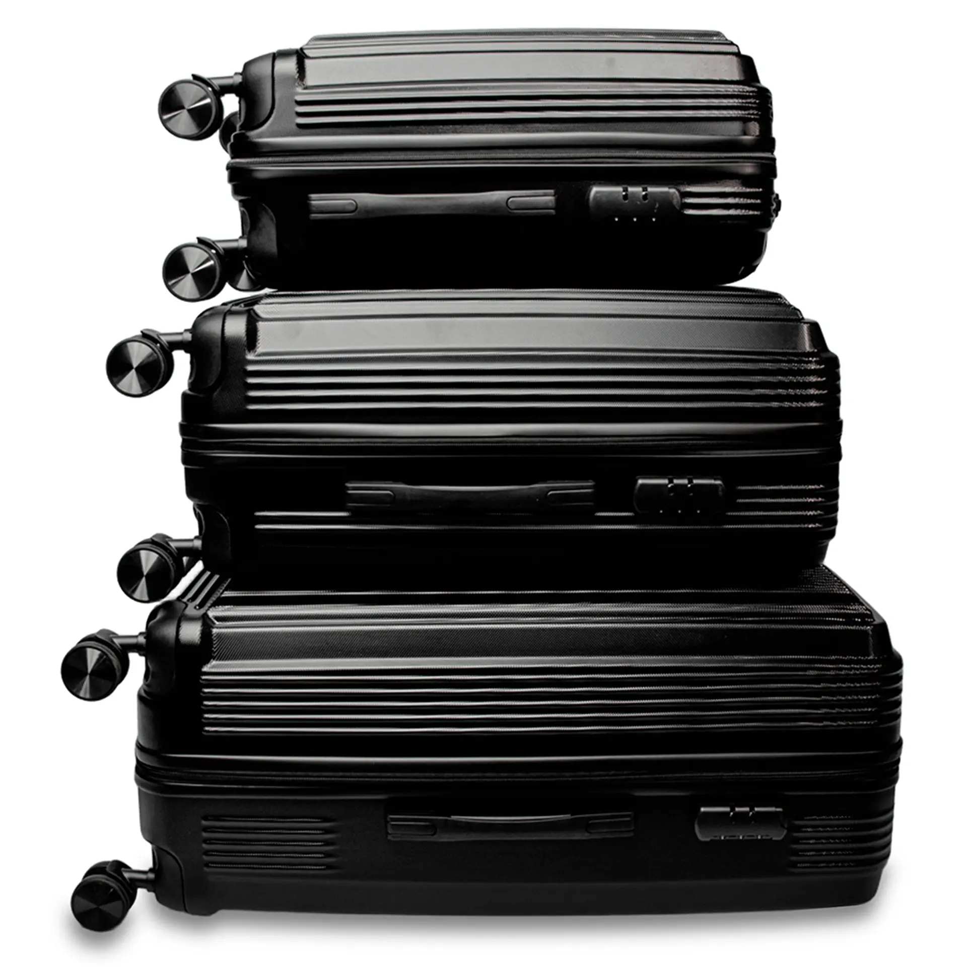 Conjunto de Mala de Viagem Mark Blank ABS - Preto