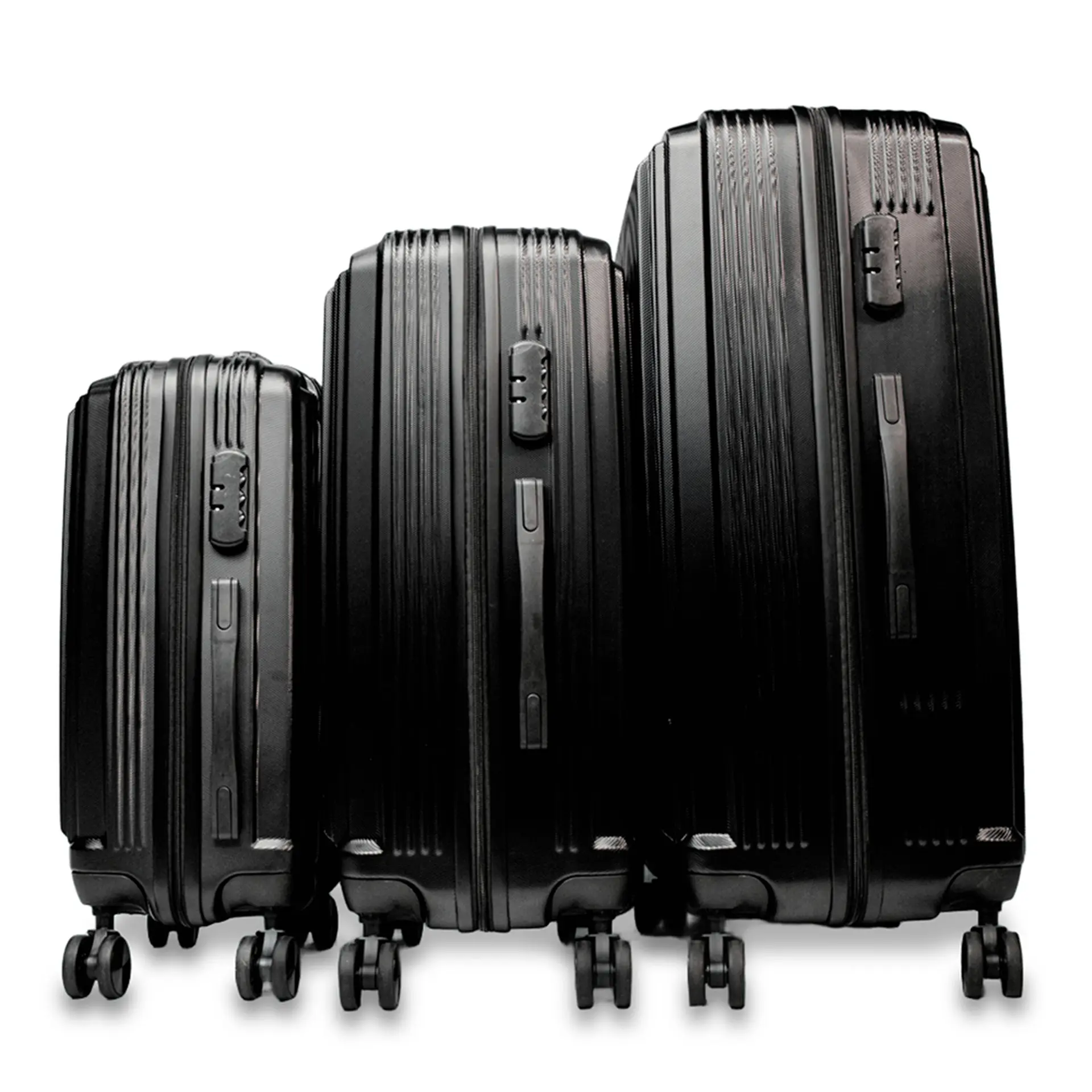 Conjunto de Mala de Viagem Mark Blank ABS - Preto
