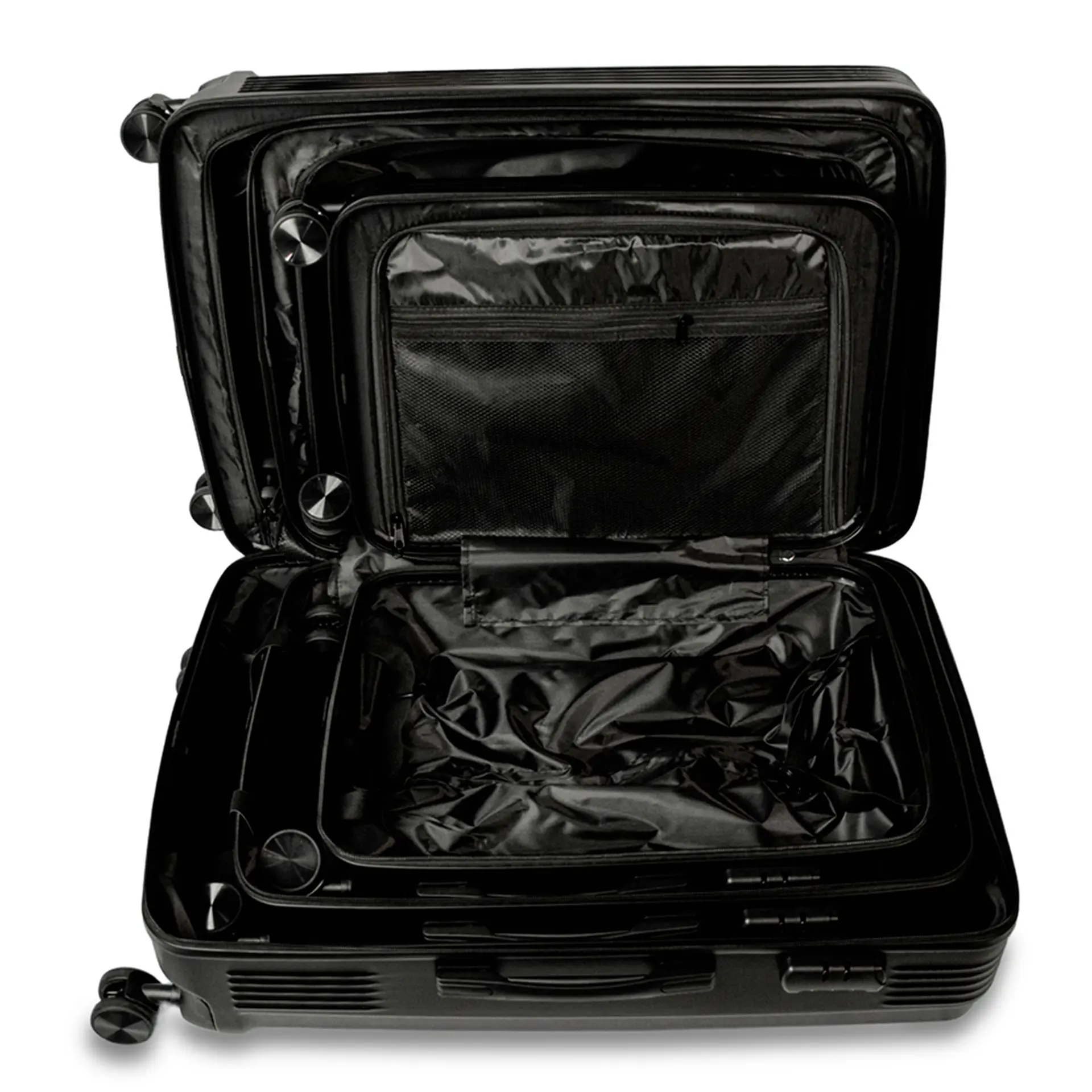 Conjunto de Mala de Viagem Mark Blank ABS - Preto