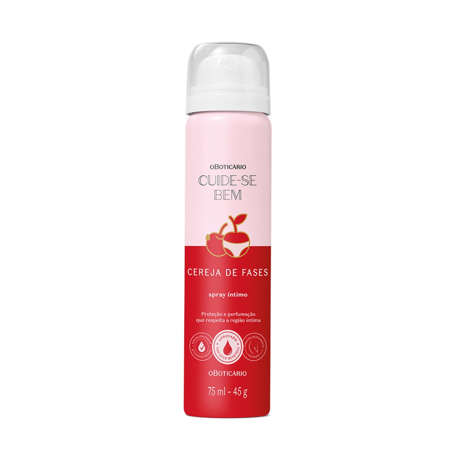 Spray Íntimo Desodorante Cuide-se Bem Cereja De Fases 75ml
