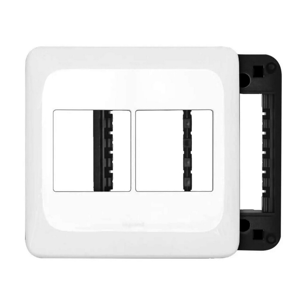 Espelho 4x4 para 4 Módulos Pial PoP I Legrand Branco - LGP44 - com Suporte