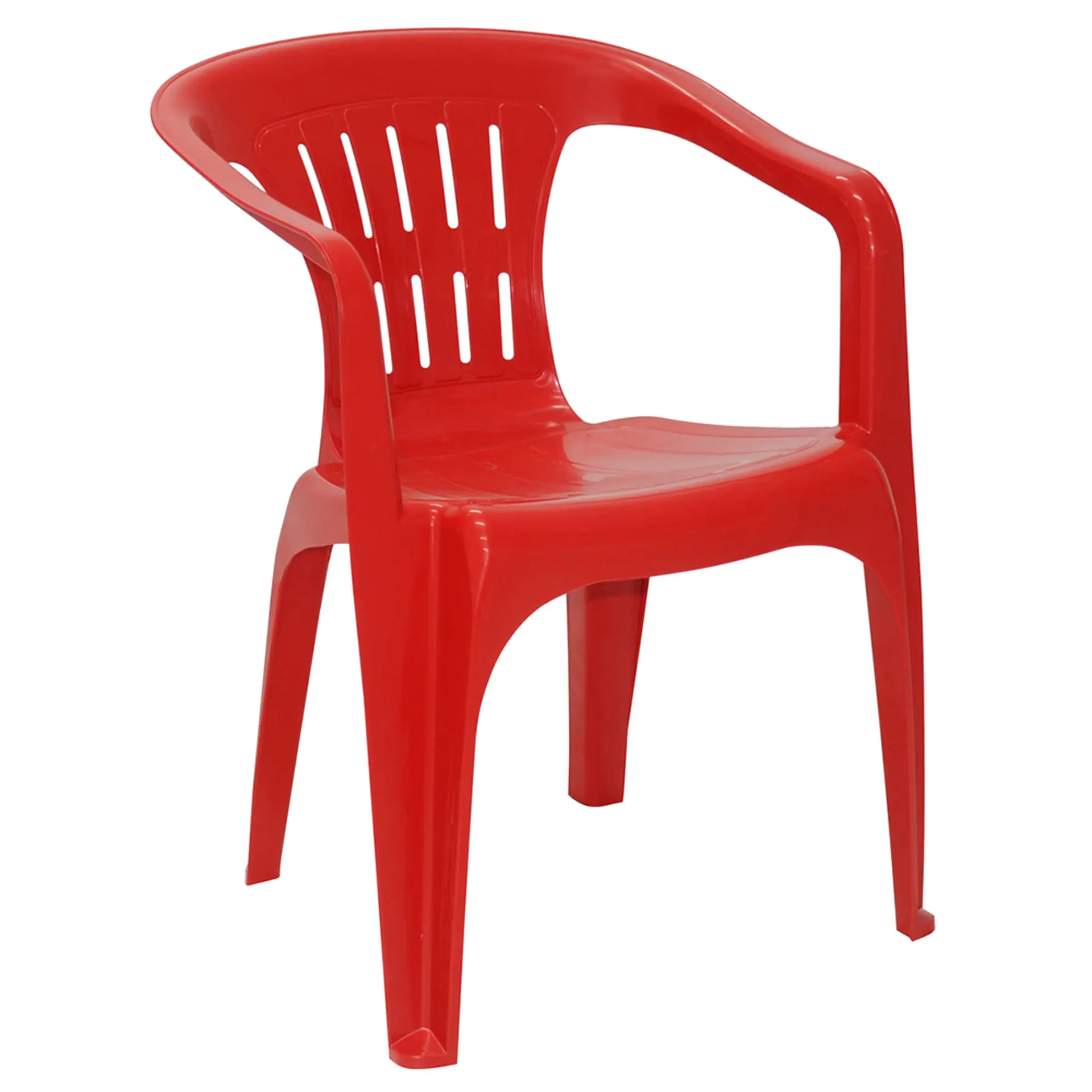 Conjunto de Mesa + 4 Cadeiras Plástico Tramontina - Vermelho