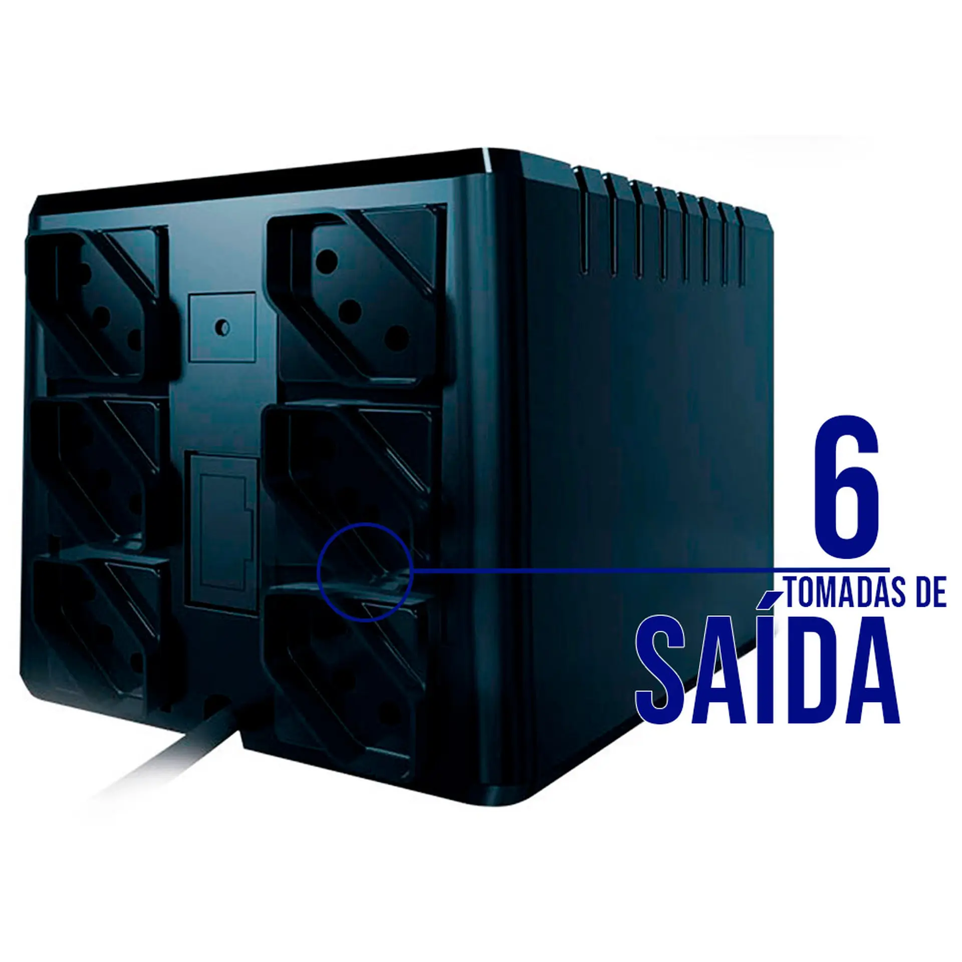 Estabilizador TS Shara PowerEst Home 2000VA 6 Tomadas - Preto - 110 Volts