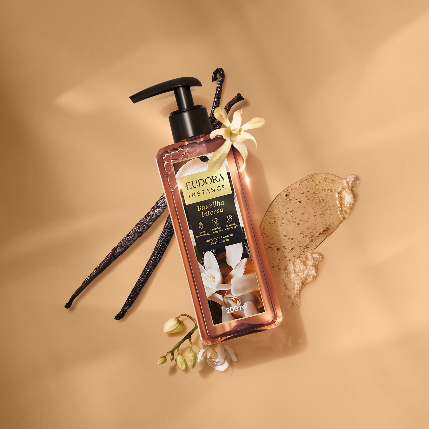 Sabonete Líquido Perfumado Instance Baunilha Intensa 200ml