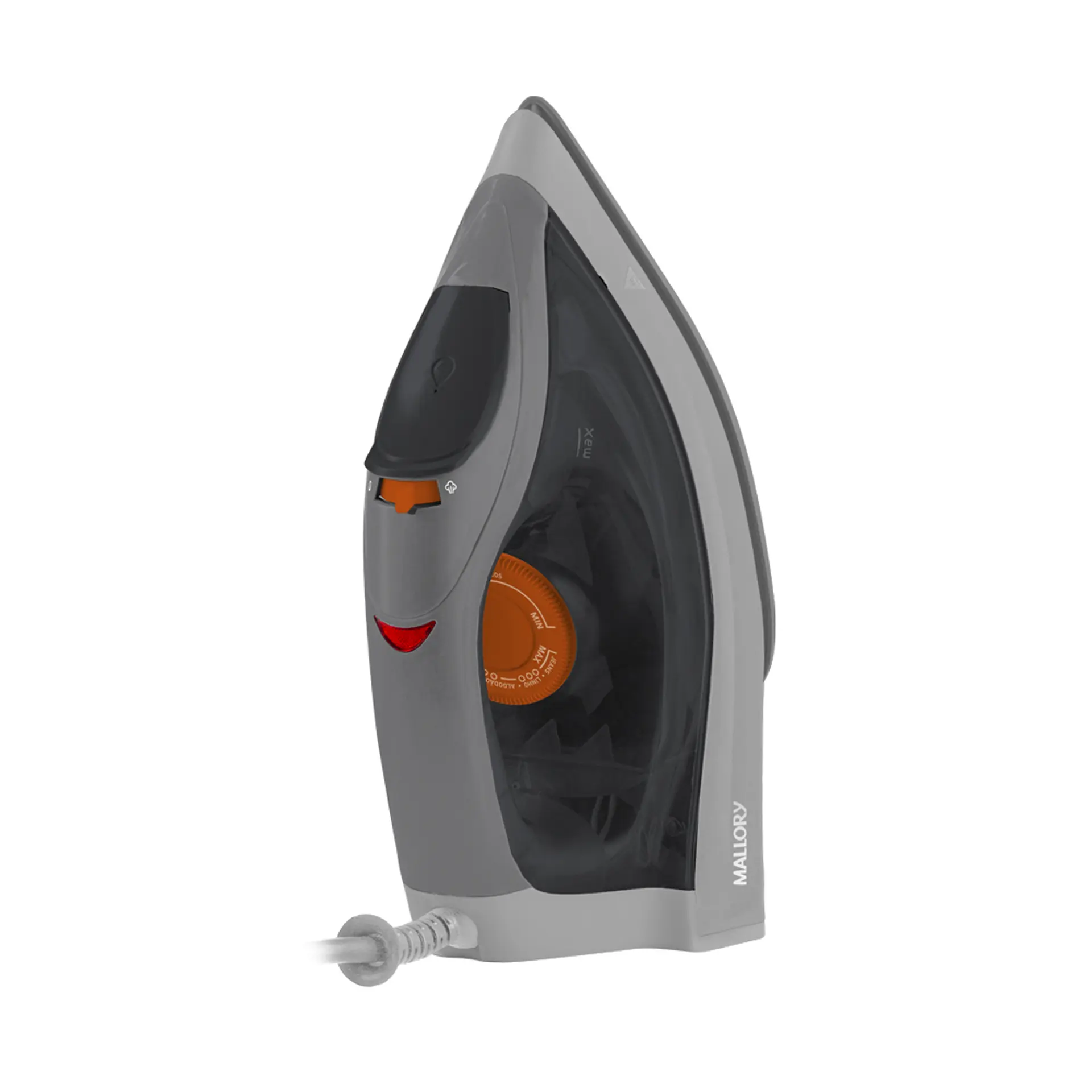 Ferro de Passar 2 em 1 Seco e Vapor Mallory Jupiter Maxx - Cinza/Laranja - 220 Volts