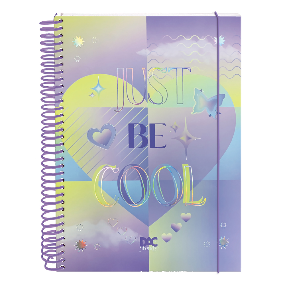 Caderno DAC Colegial Trendy 10 Matérias com 160 Folhas Decoradas