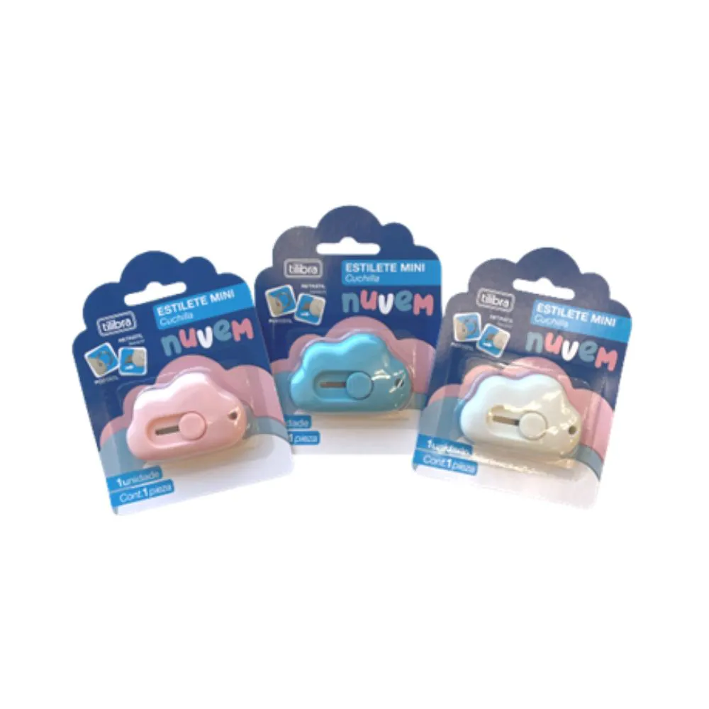 Estilete Tilibra Mini Nuvem Sortido