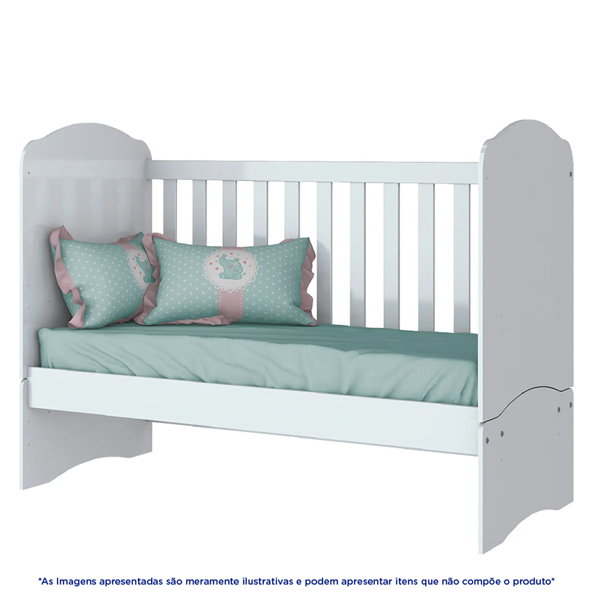 Quarto Infantil 2 Peças MDP MDF Henn Bala de Menta - Branco