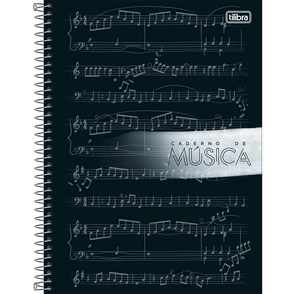 Caderno Música Tilibra Universitário Espiral Capa Dura 80 Folhas Sortido