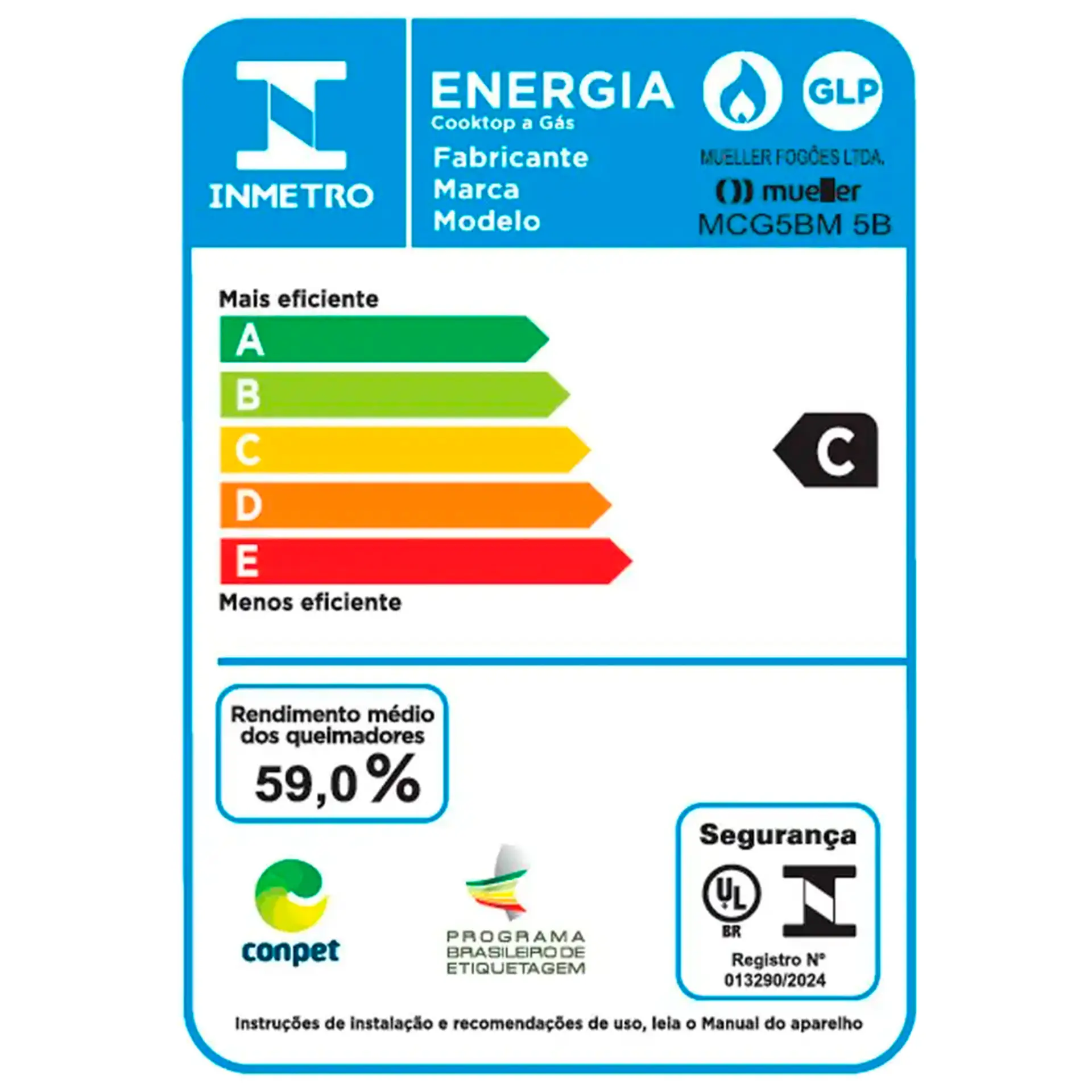 Cooktop a Gás Mueller Mesa de Vidro 5 Bocas MCG5BM - Preto - Bivolt