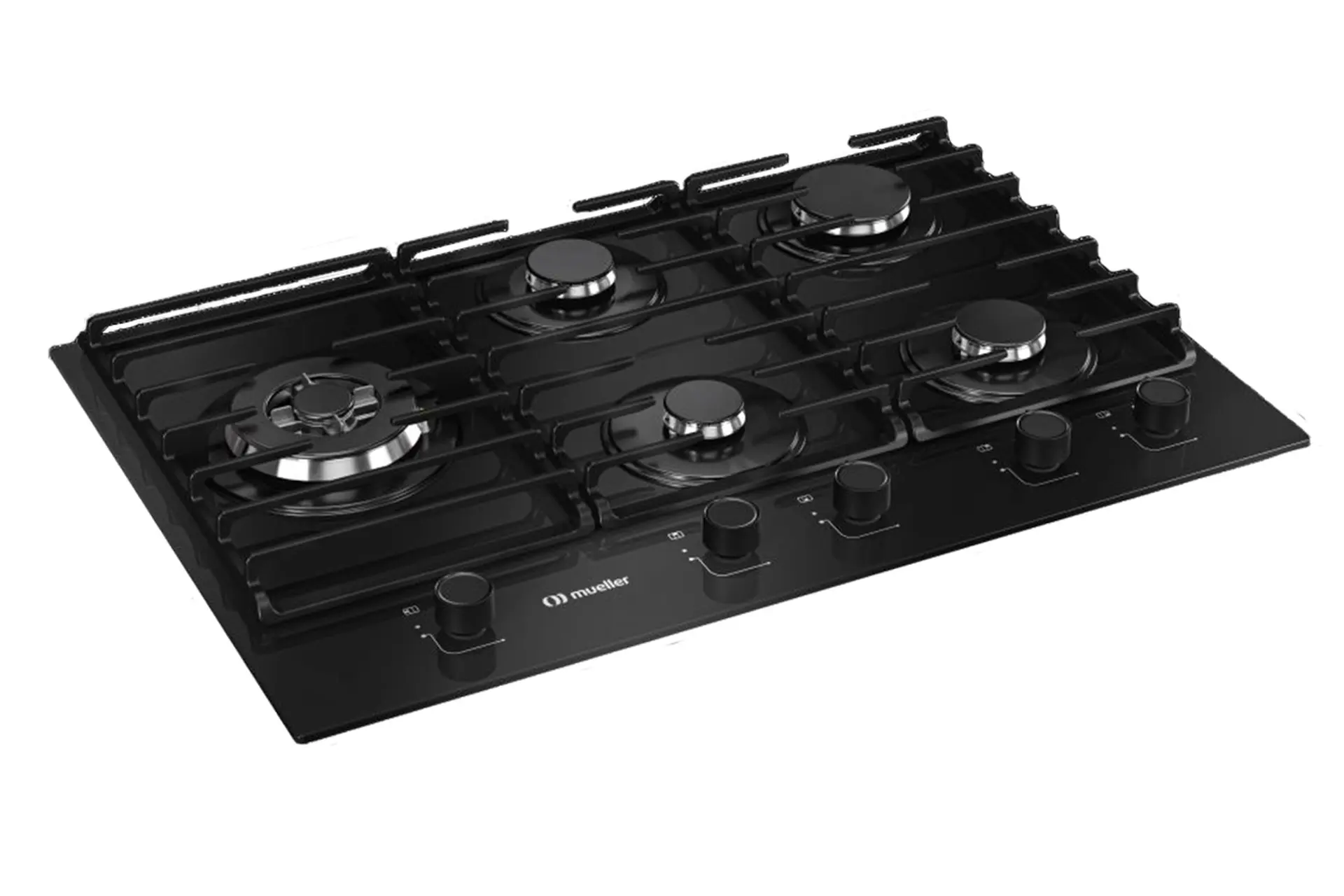Cooktop a Gás Mueller Mesa de Vidro 5 Bocas MCG5BM - Preto - Bivolt