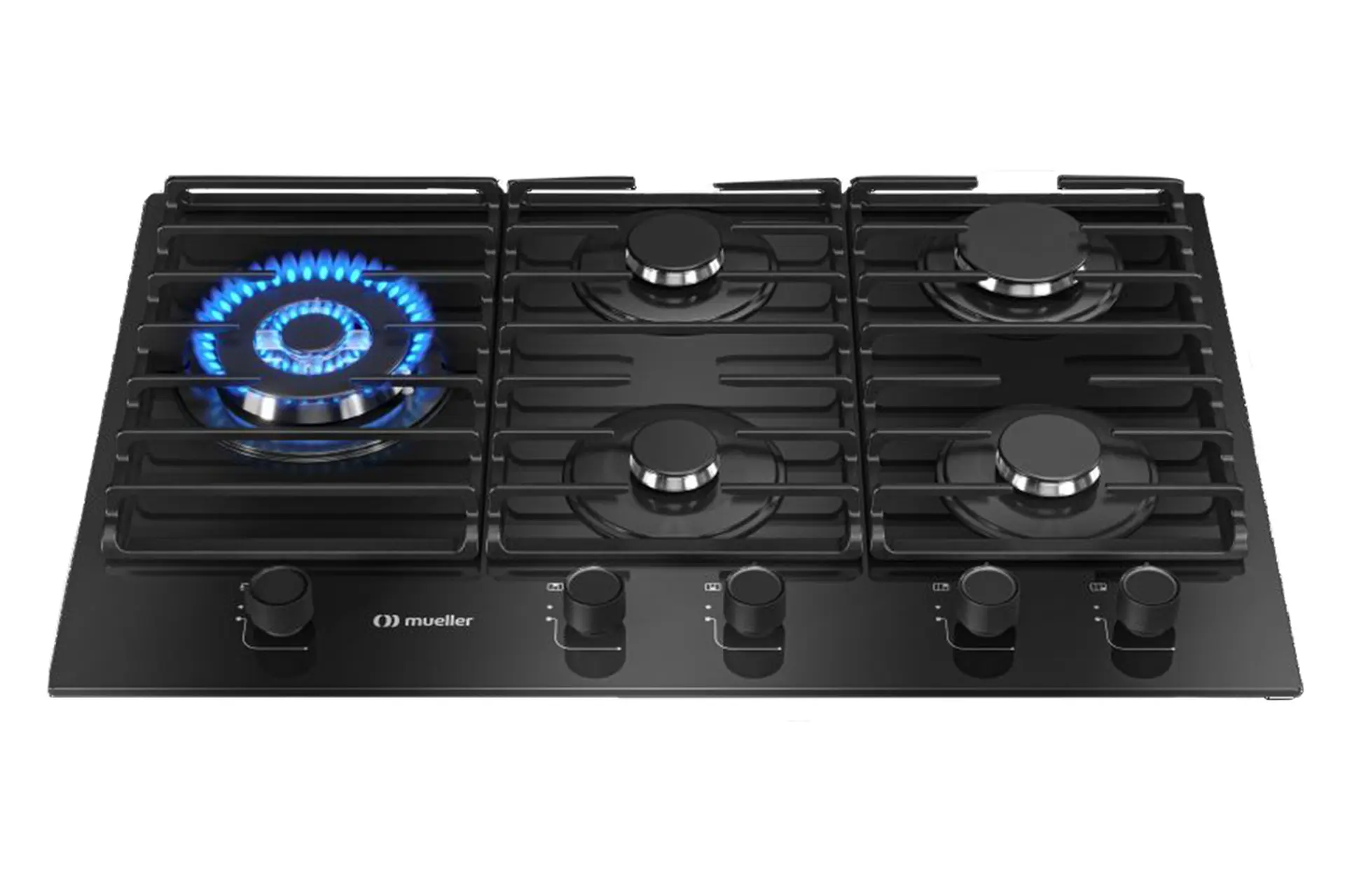 Cooktop a Gás Mueller Mesa de Vidro 5 Bocas MCG5BM - Preto - Bivolt