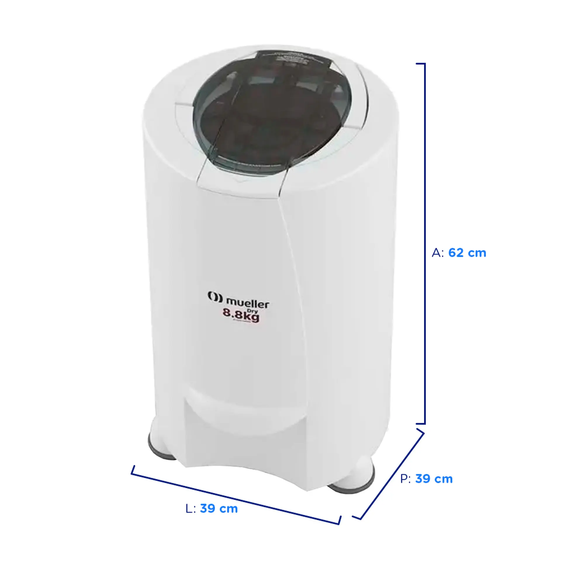Centrífuga de Roupas Mueller Dry 8,8kg Dupla Tampa - Branco - 220 Volts