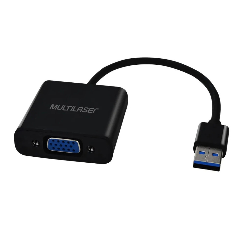 Conversor USB 3.0 Macho para VGA Fêmea Multilaser - WI348