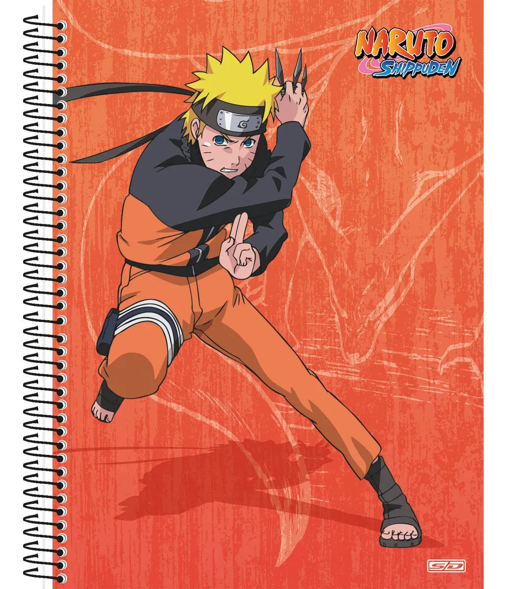 Caderno Universitário São Domingos Naruto Espiral Capa Dura 240 Folhas 15x1 Sortido