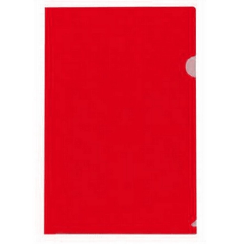Pasta L A4 Vermelho Pacote com 10 Unidades - Polibras - 95707