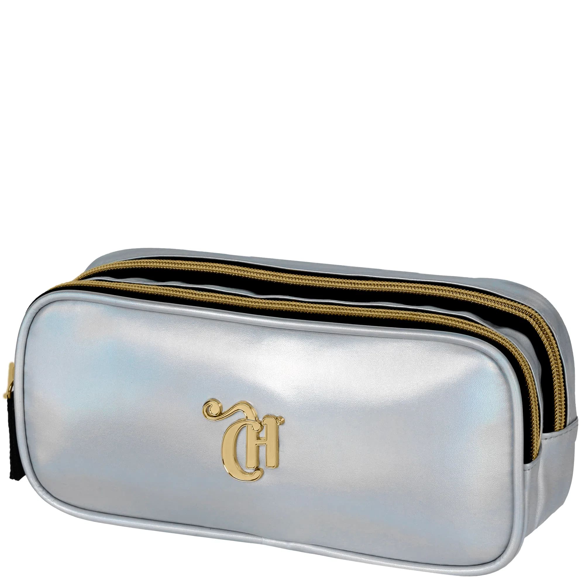 Estojo Escolar Sestini Capricho X05 2 Divisórias Prata