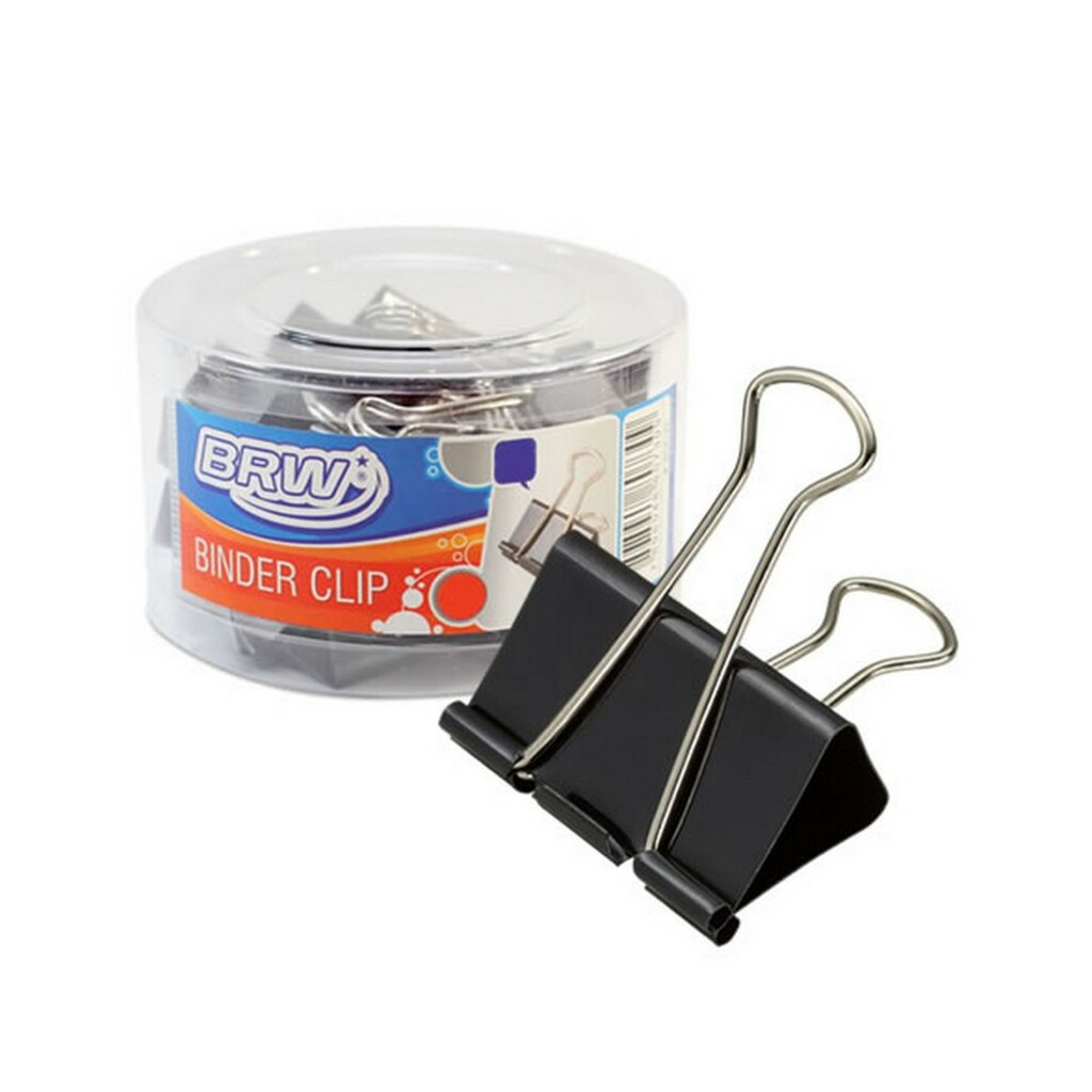 Prendedor de Papel BRW 32mm Preto