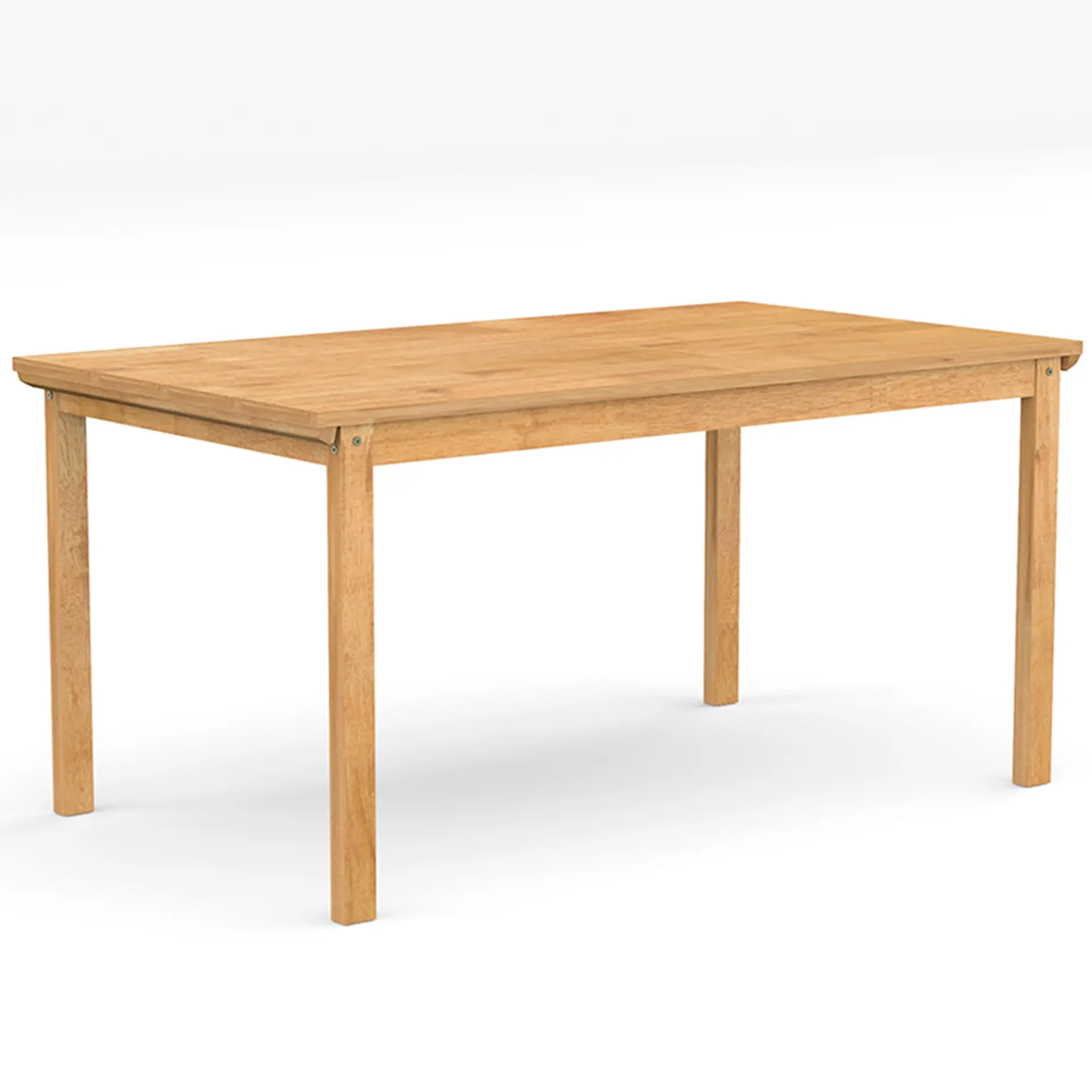 Conjunto de Mesa 6 Cadeiras Tampo Madeira Itália Rústica Meneghetti - Mel/Cacau