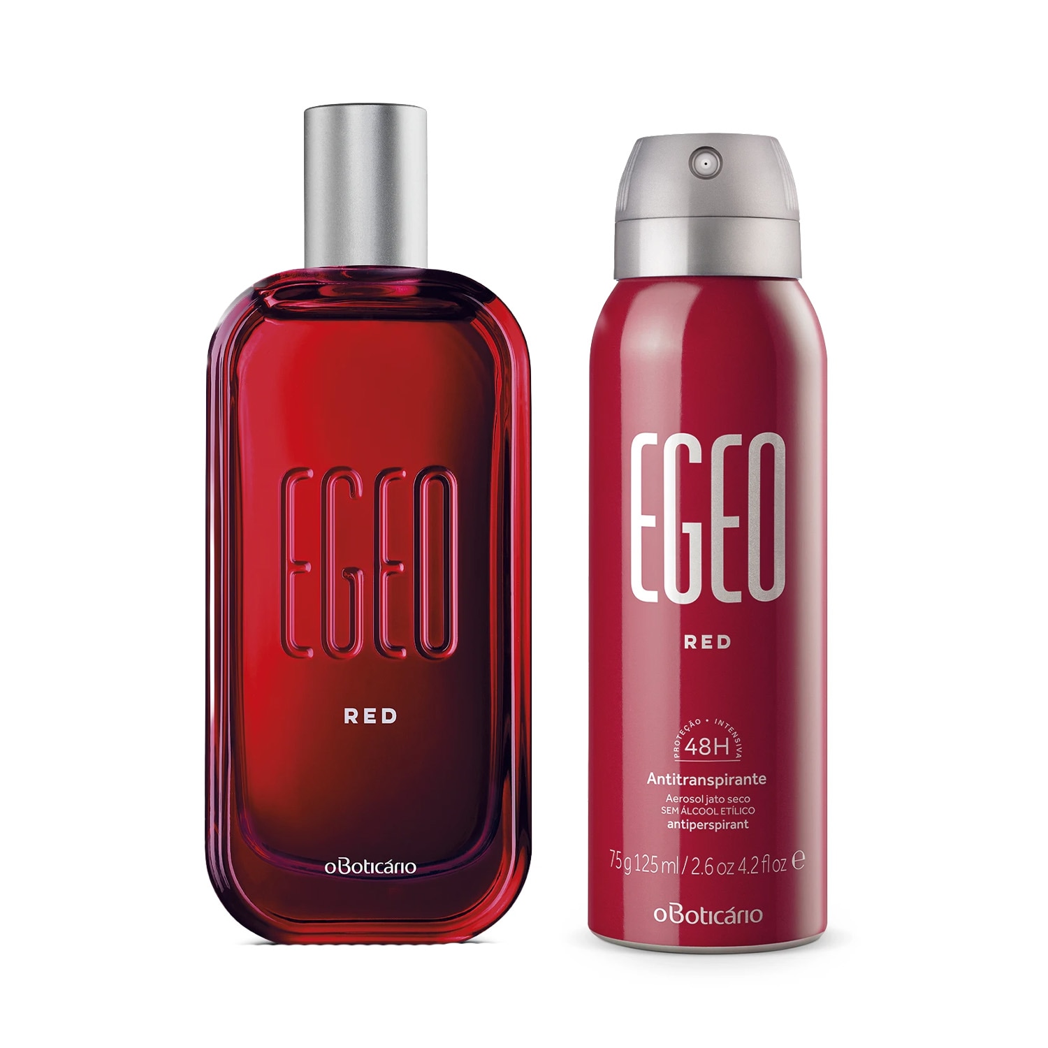 Combo Egeo Red: Desodorante Colônia 90ml + Desodorante Antitranspirante Aerossol 75g