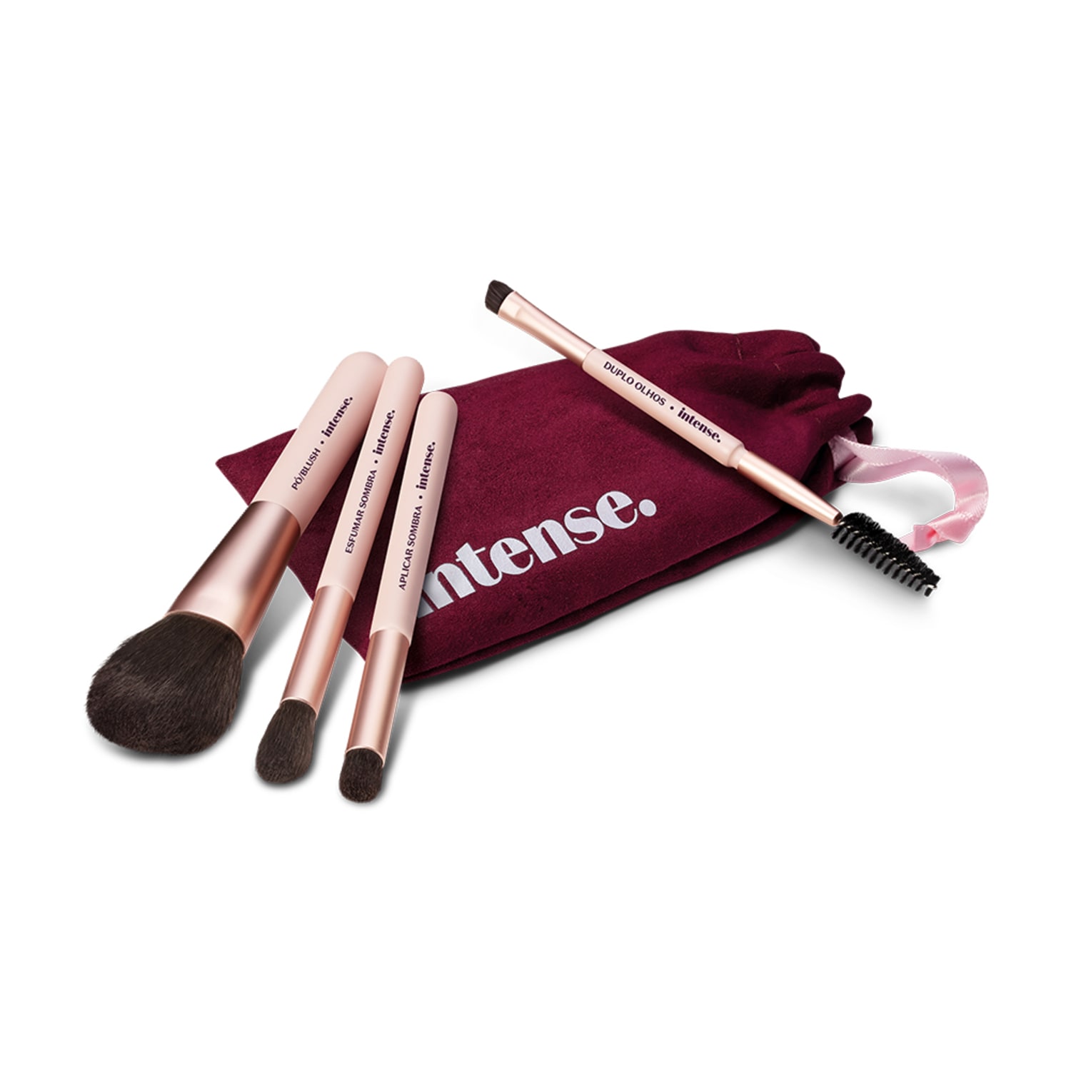Kit Mini Pincéis para Maquiagem Intense (5 itens)