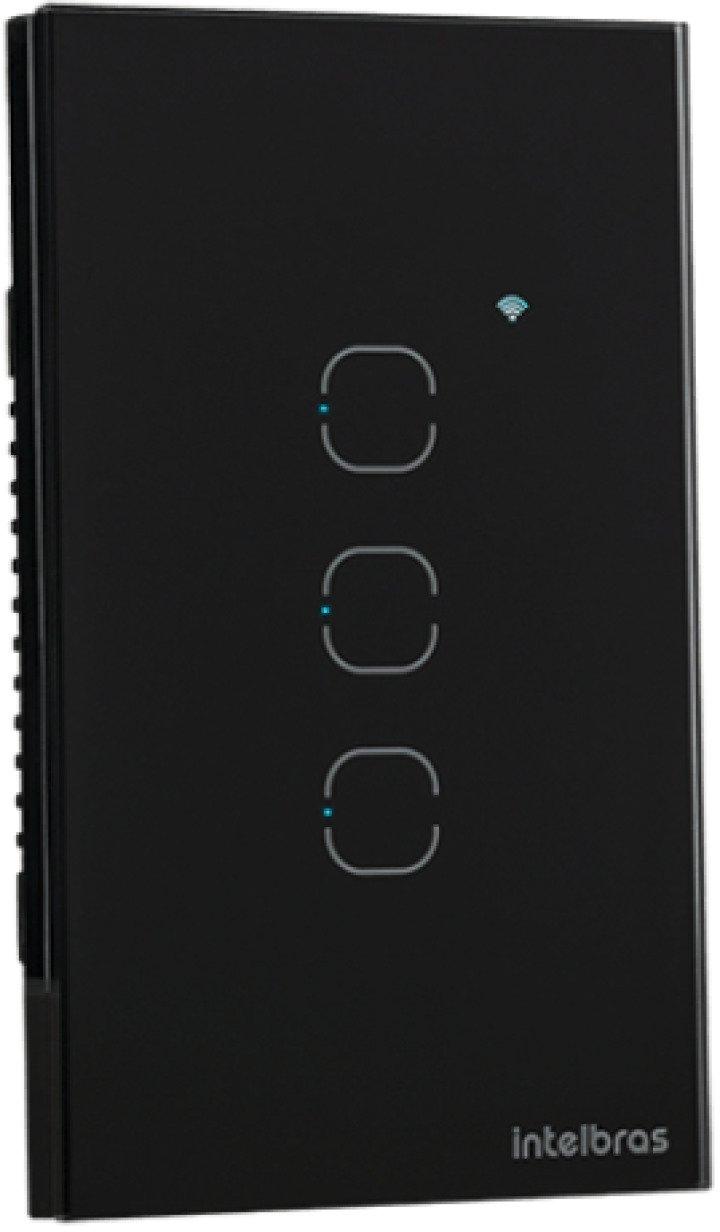 Interruptor Inteligente Wi-Fi Touch 3 Teclas EIW 1003 Preto Intelbras