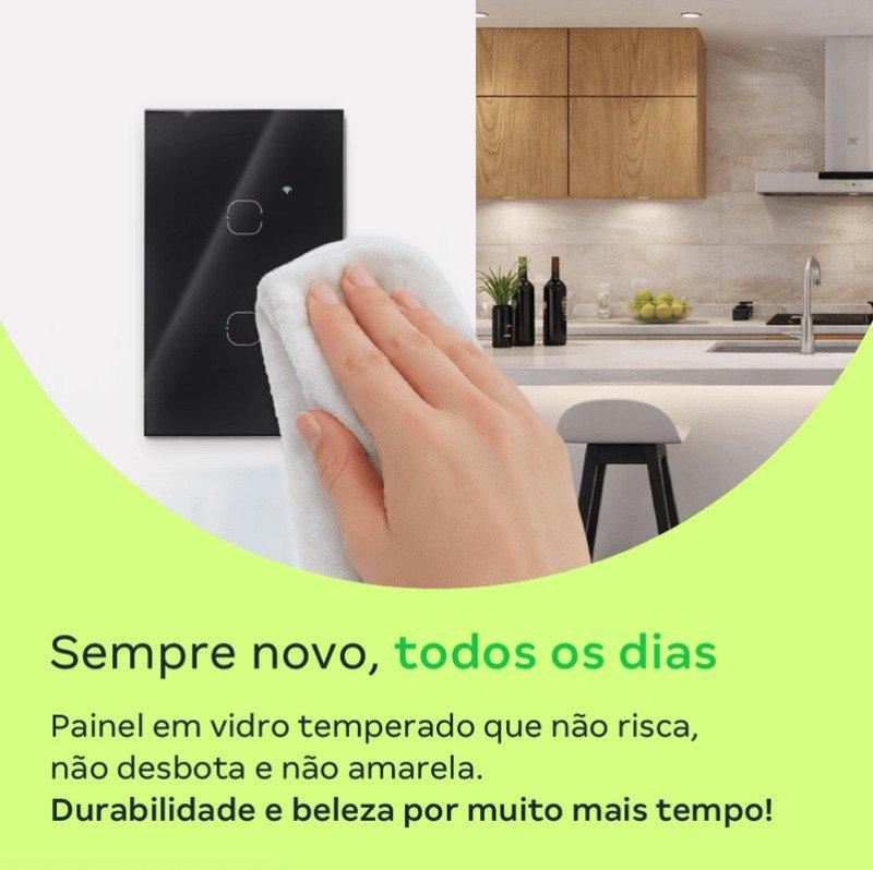 Interruptor Inteligente Wi-Fi Touch 3 Teclas EIW 1003 Preto Intelbras