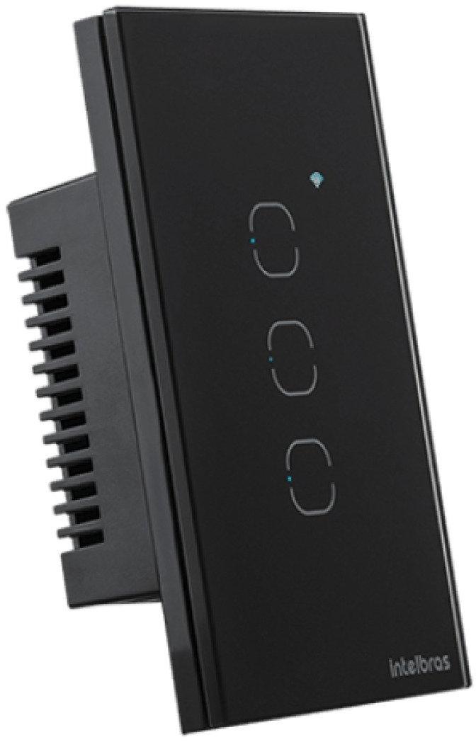 Interruptor Inteligente Wi-Fi Touch 3 Teclas EIW 1003 Preto Intelbras