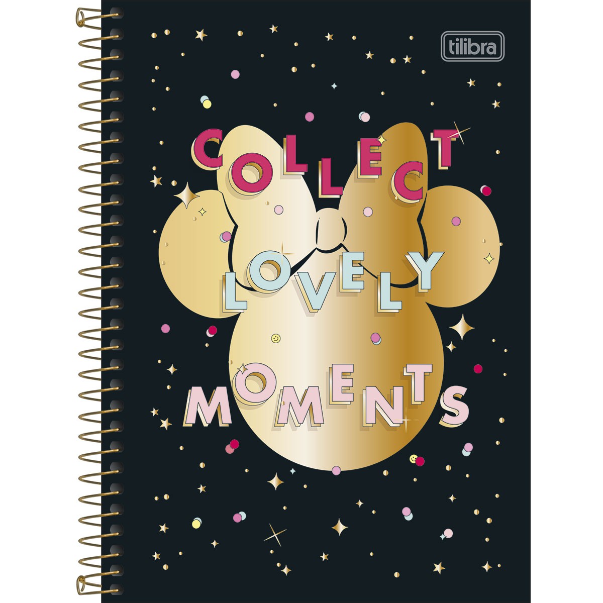 Caderno Universitário Tilibra Colegial Minnie Espiral Capa Dura 80 Folhas 1/4 Sortido