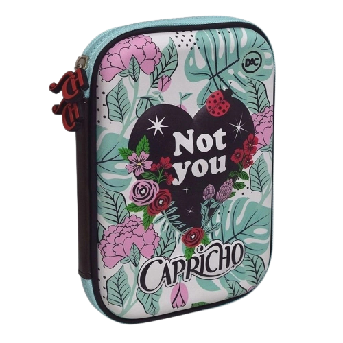 Estojo Escolar DAC Capricho Botânico Injetado