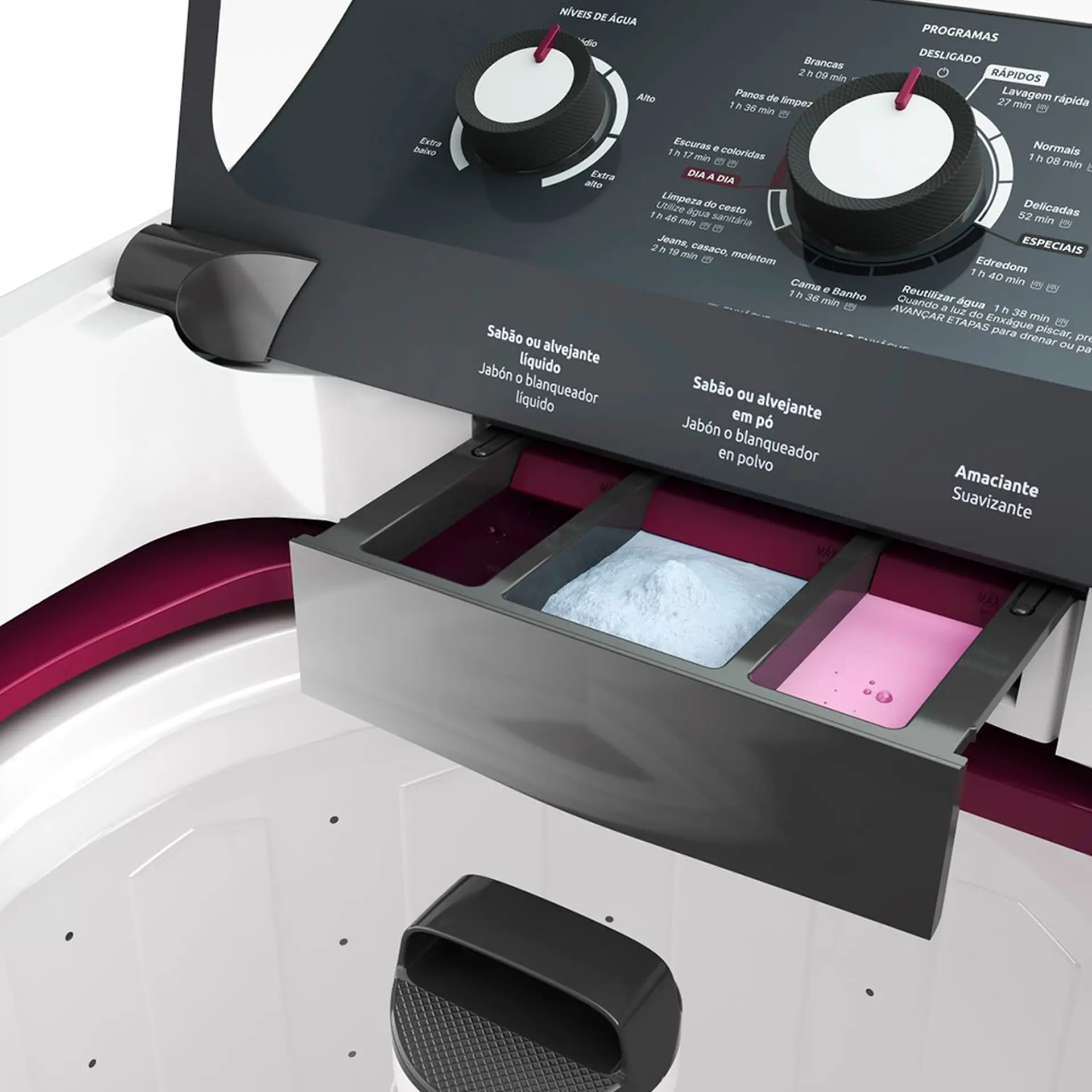 Máquina de Lavar Mueller 17kg Automática 11 Programas MLA17 - Branco - 110 Volts