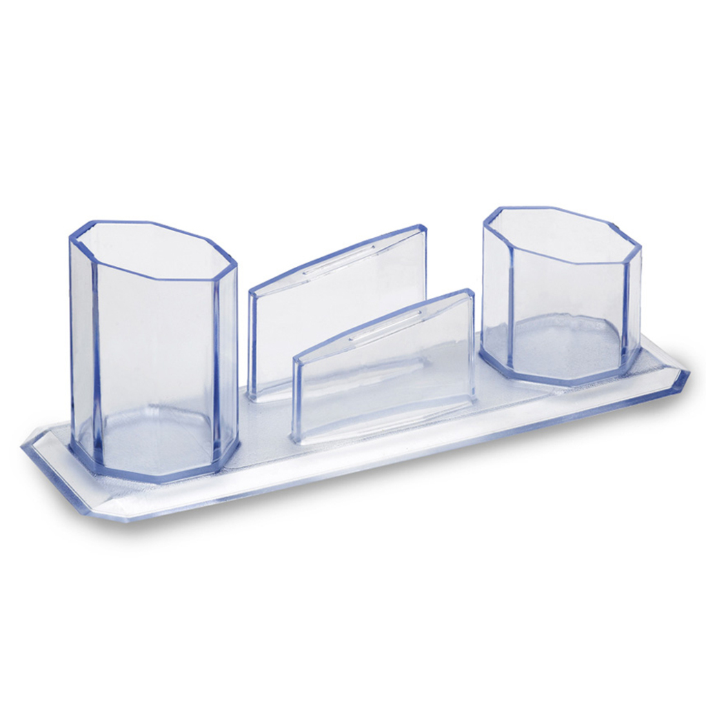 Porta Canetas, Clips e Lembretes Triplo Cristal Maxcril - 10250016