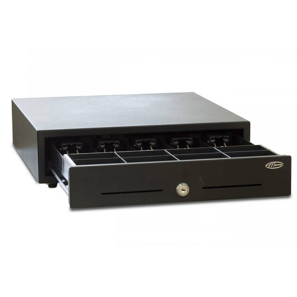 Gaveta de Dinheiro Menno Automática Porta Cédulas e Moedas Preto - MG41 B