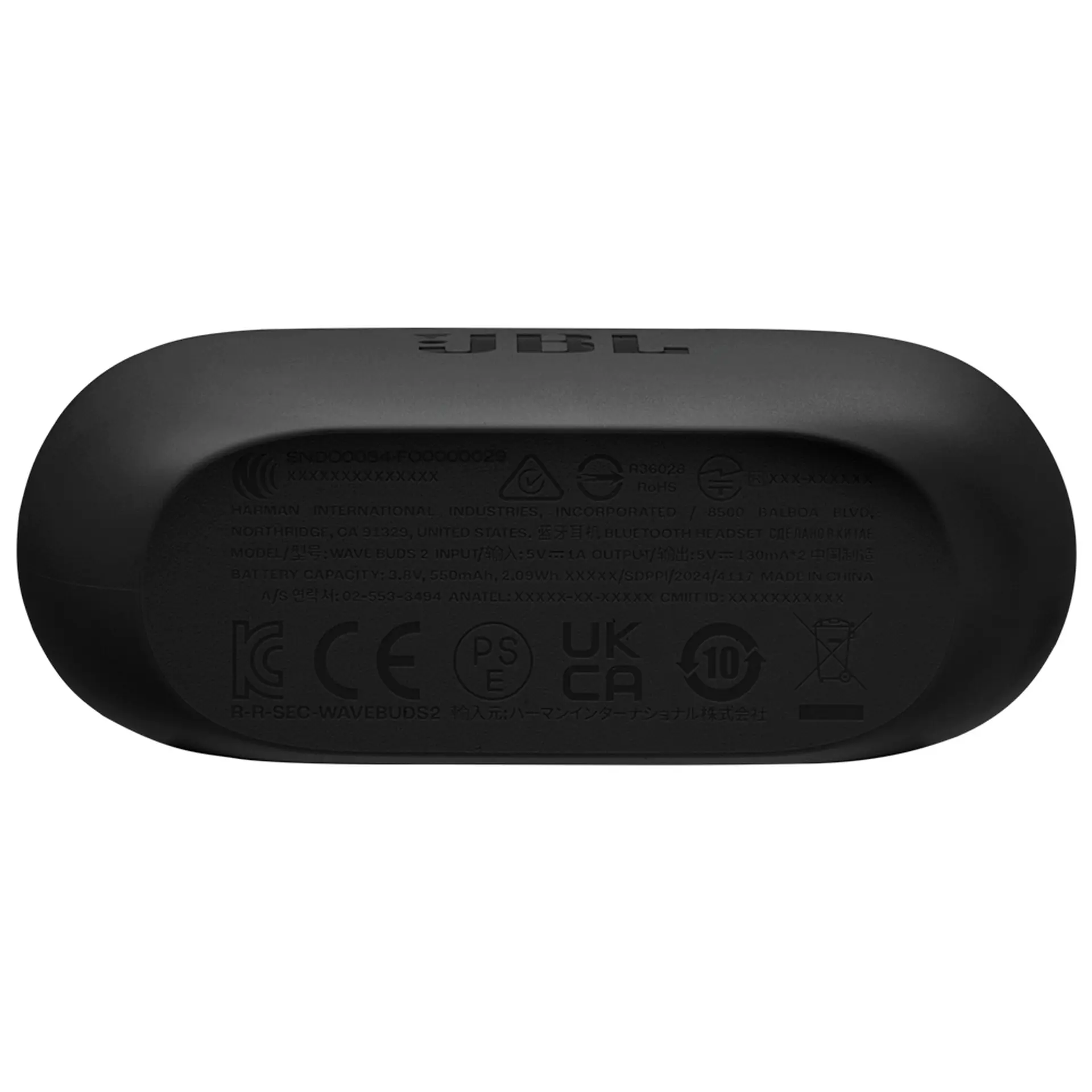 Fone de Ouvido JBL Wave Buds 2 Bluetooth - Preto