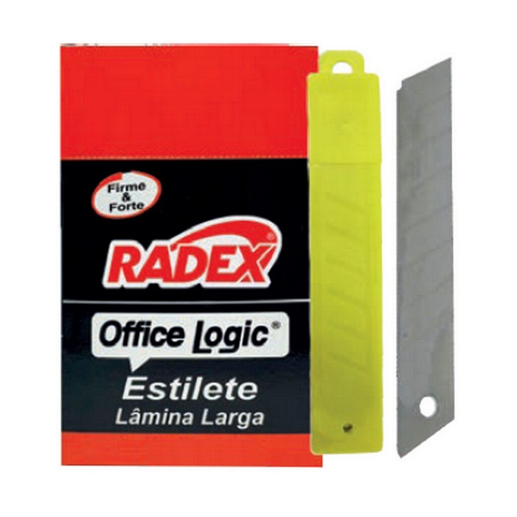 Lâmina para Estilete 18mm Radex Blister com 10 Unidades - 601