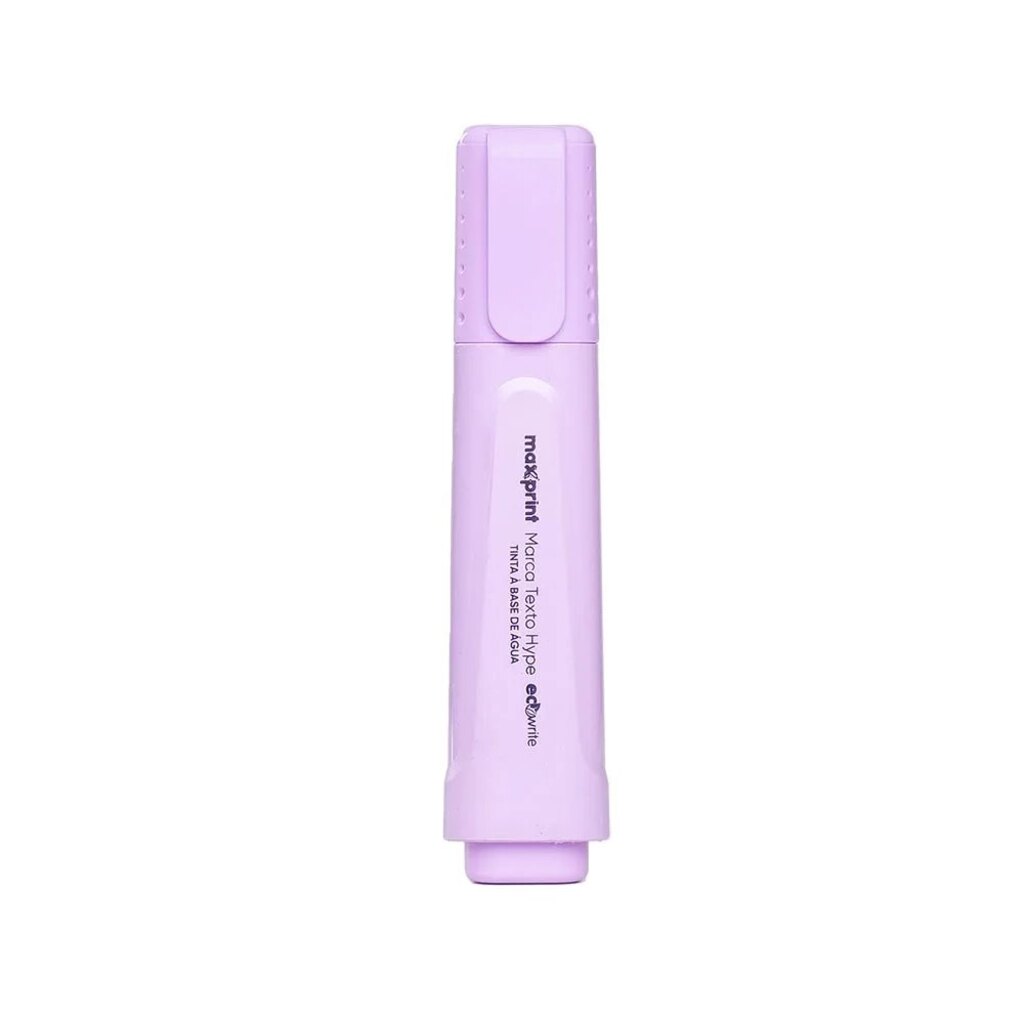 Caneta Marca Texto Ecowrite Hype Lilás Pastel Caixa com 12 Unidades - Maxprint - 70000017