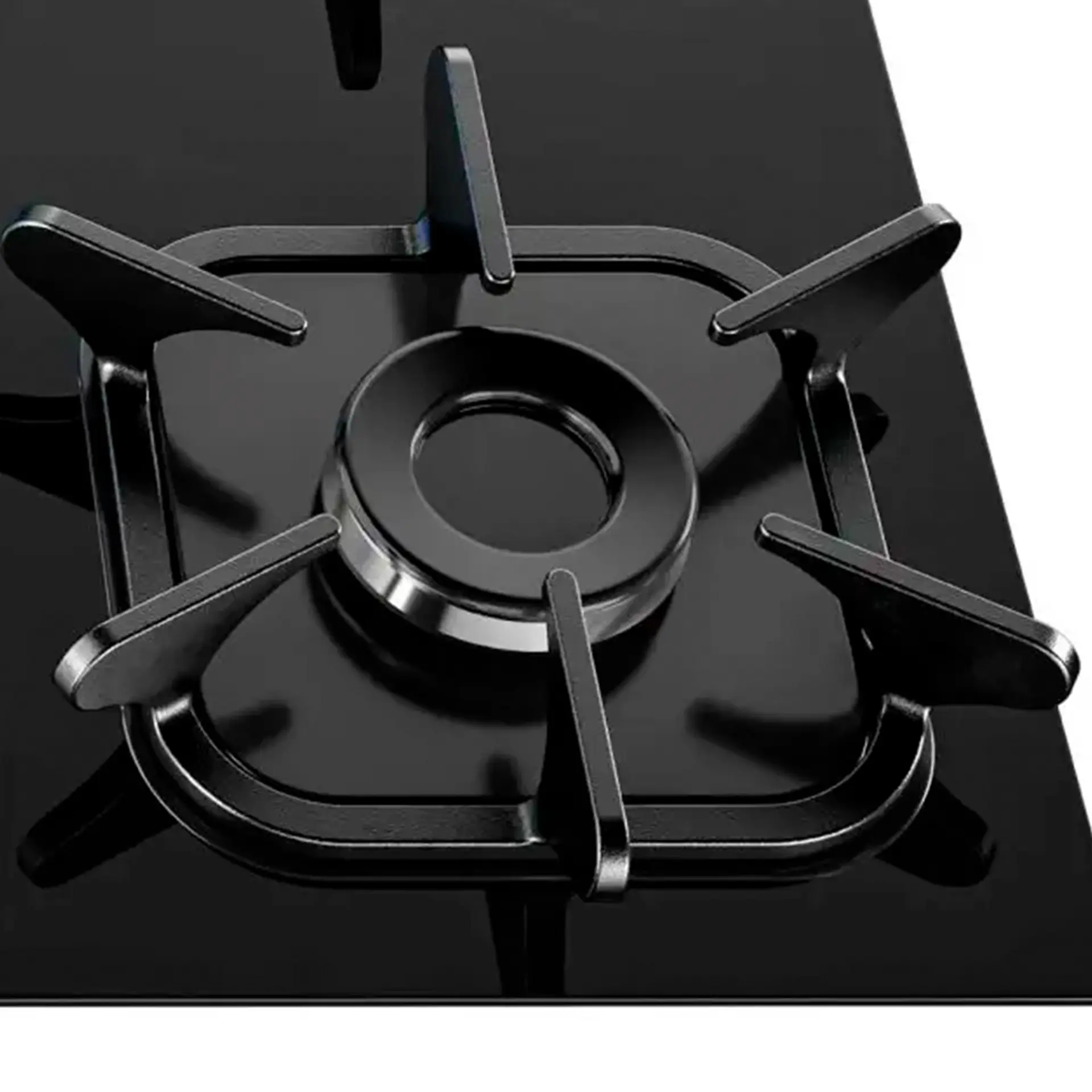 Cooktop a Gás Mueller 5 Bocas Superautomático Tripla Chama Mesa de Vidro - Preto - Bivolt