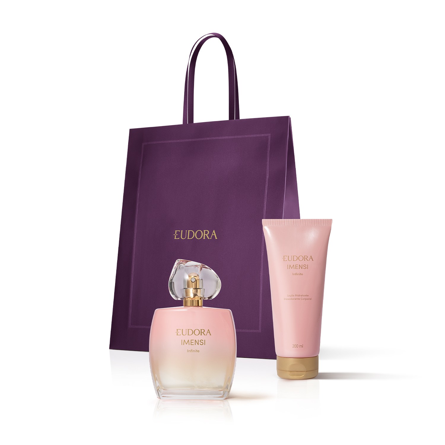 Combo Presente Imensi Infinite: Desodorante Colônia 100ml + Loção Corporal 200ml + Sacola