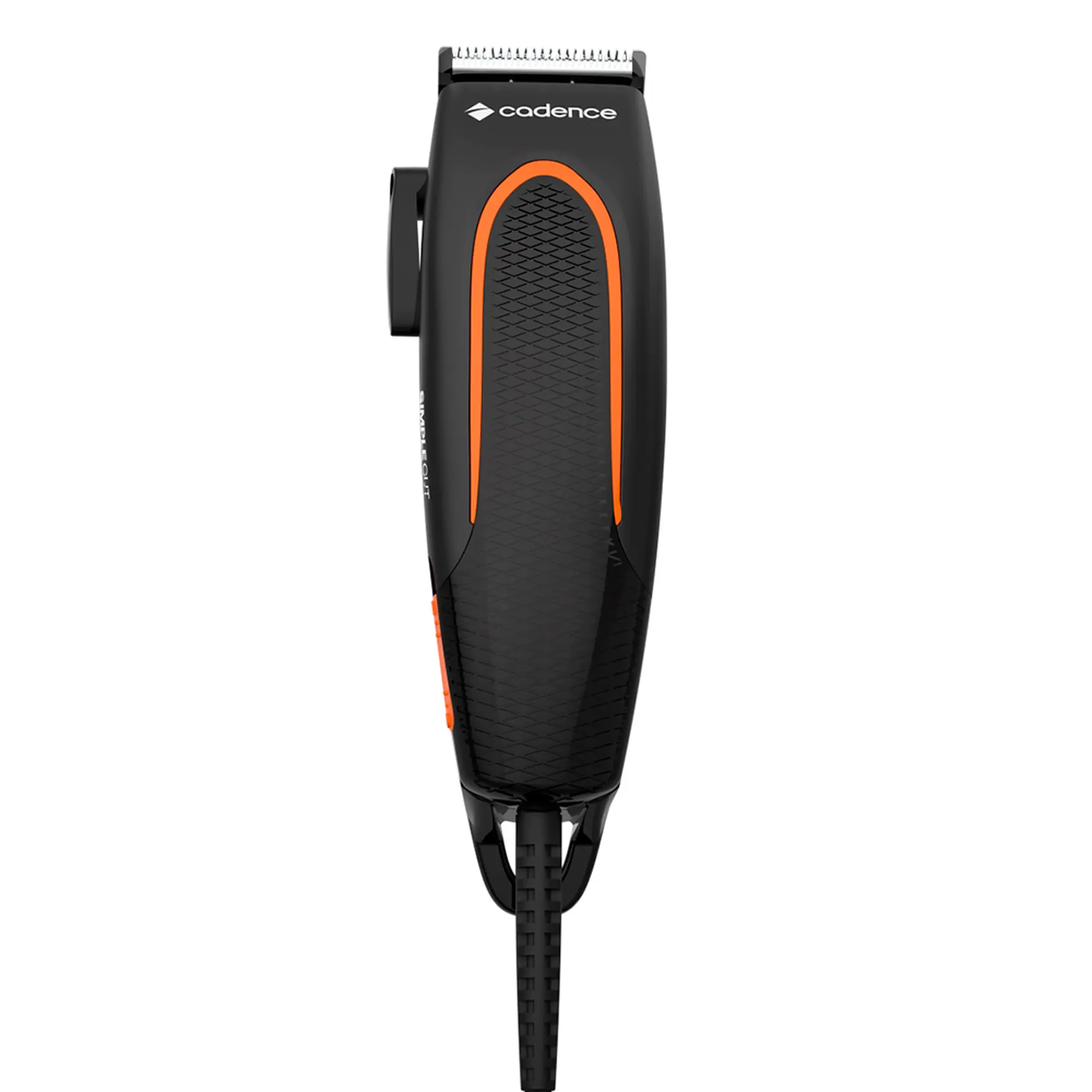 Maquina de Cortar Cabelo Cadence Simple Cut 5 Regulagens de Altura Com Fio - Preto/Laranja - 110 Volts