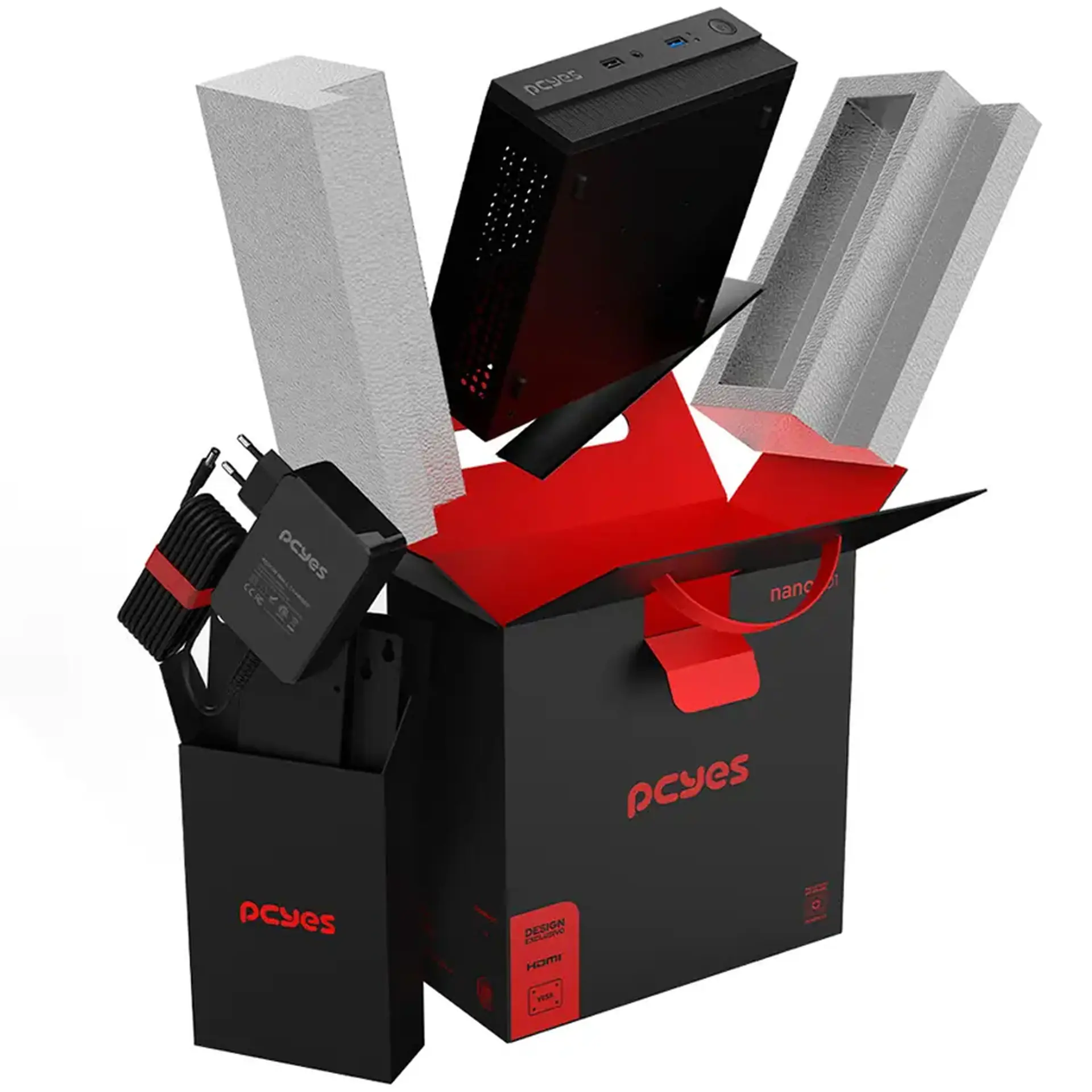 Computador Pcyes One B300 I3 8GB 256GB SSD - Preto - Bivolt