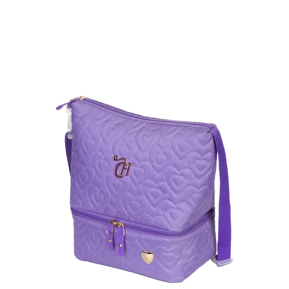 Lancheira Sestini Capricho Crush com 2 Compartimento Lilás