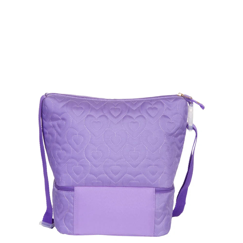 Lancheira Sestini Capricho Crush com 2 Compartimento Lilás