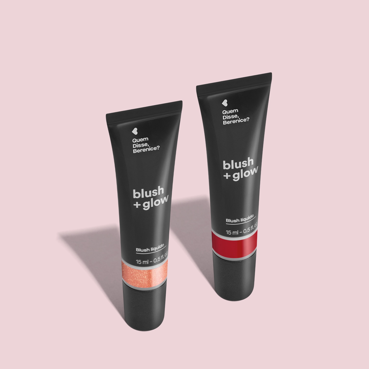 Combo Blush Líquido Blush +Glow: Rosa Rosedourex 15ml + Vermelho Lichiali 15ml