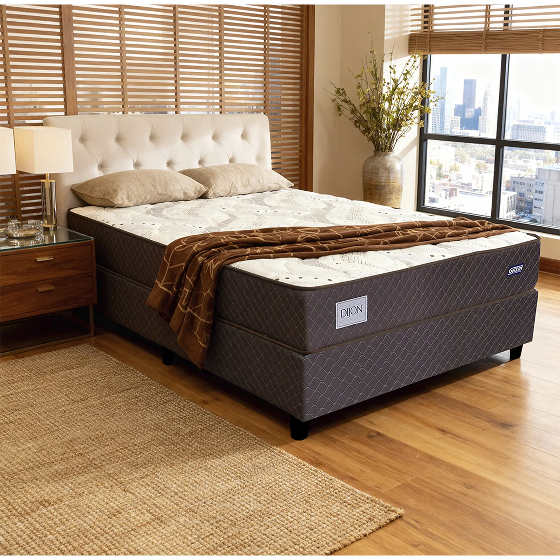 Colchão Cama Box Gazin Molas BlueWave Casal Dijon 138x188 - Marrom
