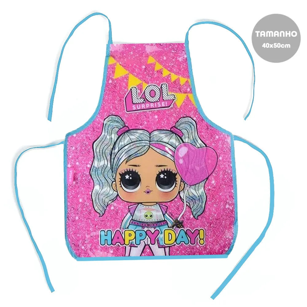 Avental Infantil Luxcel Lol Surprise Happy Material Plástico PVC