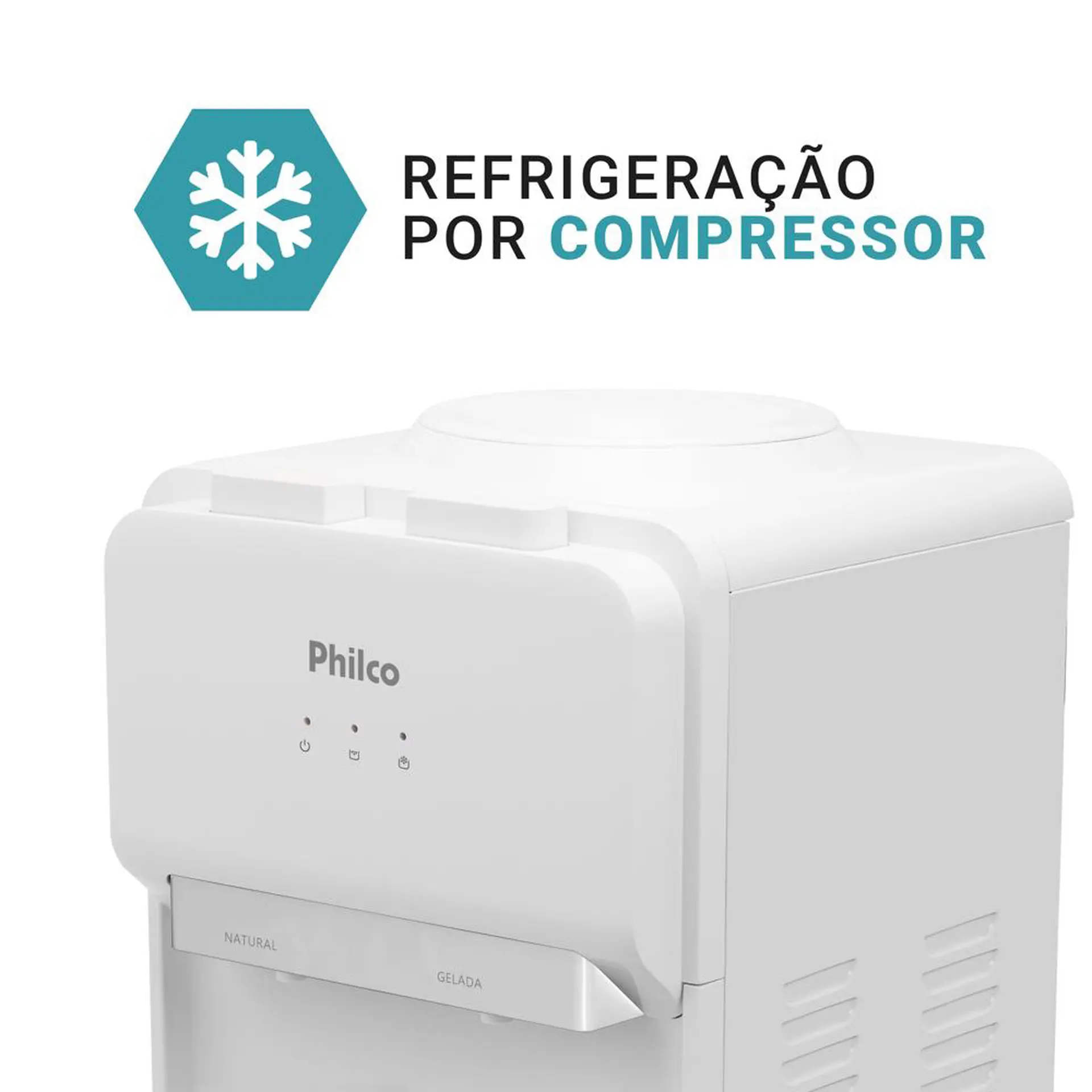 Bebedouro de Água Eletrônico para Galão de até 20L Philco PBE11 - Branco - 110 Volts